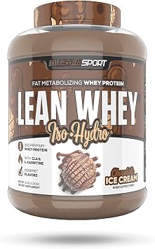 Musclesport Lean Whey RevolutionTM Protein Powder - Whey Protein Isolate - Low Calorie, Low Carb, Low Fat, Incredible Flavors - 25g Protein per Scoop - 5lb Chocolate Ice Cream