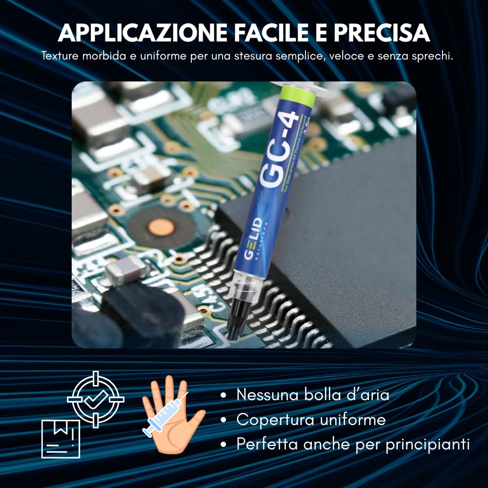 Gelid Solutions Pasta Termica GC-4-3.5g per dissipatori di Calore | Massima conducibilità Termica | Facile da Usare | Non corrosivo