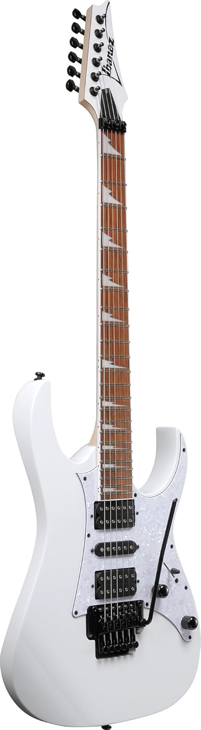 Ibanez RG450DXB RG Standard Electric Guitar - White Bundle with Gig Bag, Tuner, Strap, Cable, Austin Bazaar Instructional DVD, and Polishing Cloth