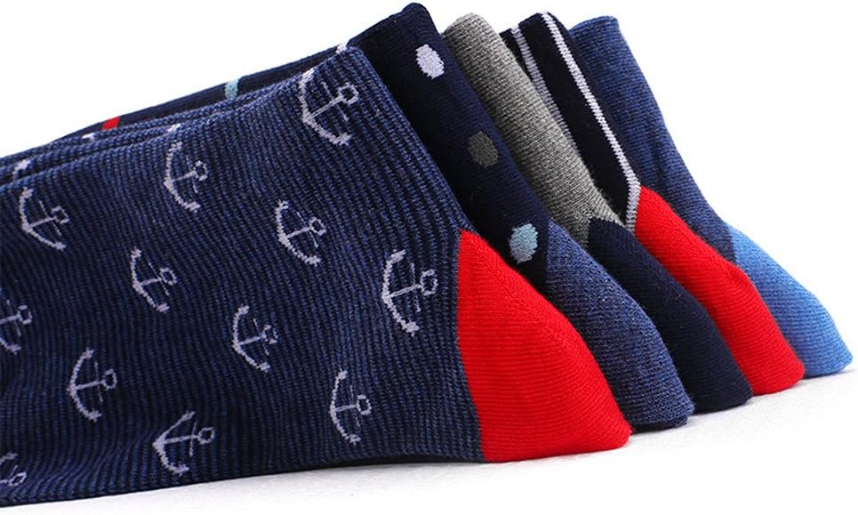 DRASEX Men's Dress Socks Funky Colorful Pattern Cotton Novelty Casual Crew Socks