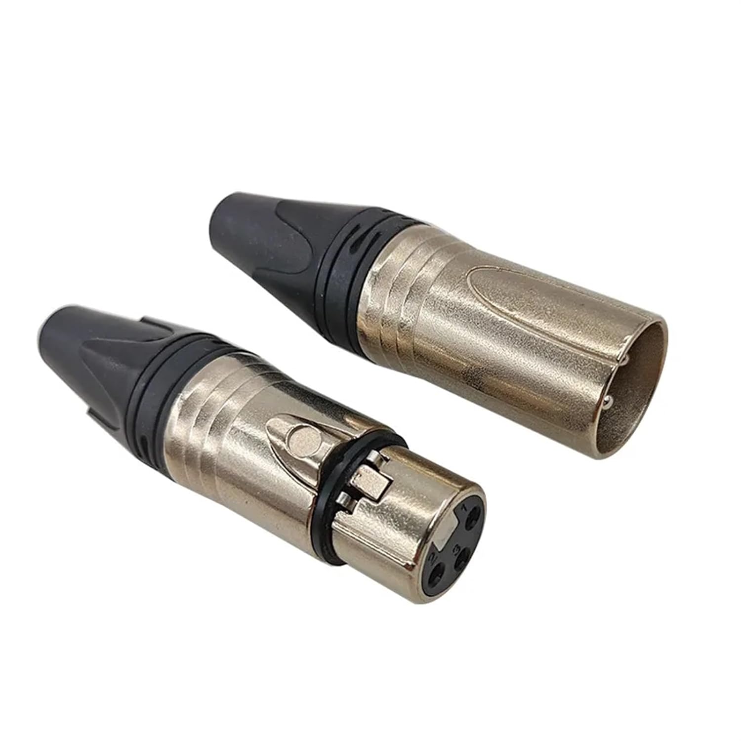 20pcs Metal XLR Audio Connector, Microphone, 3-pin Speaker Connector, Male and Female Microphone Color Connector(Male 20pcs)