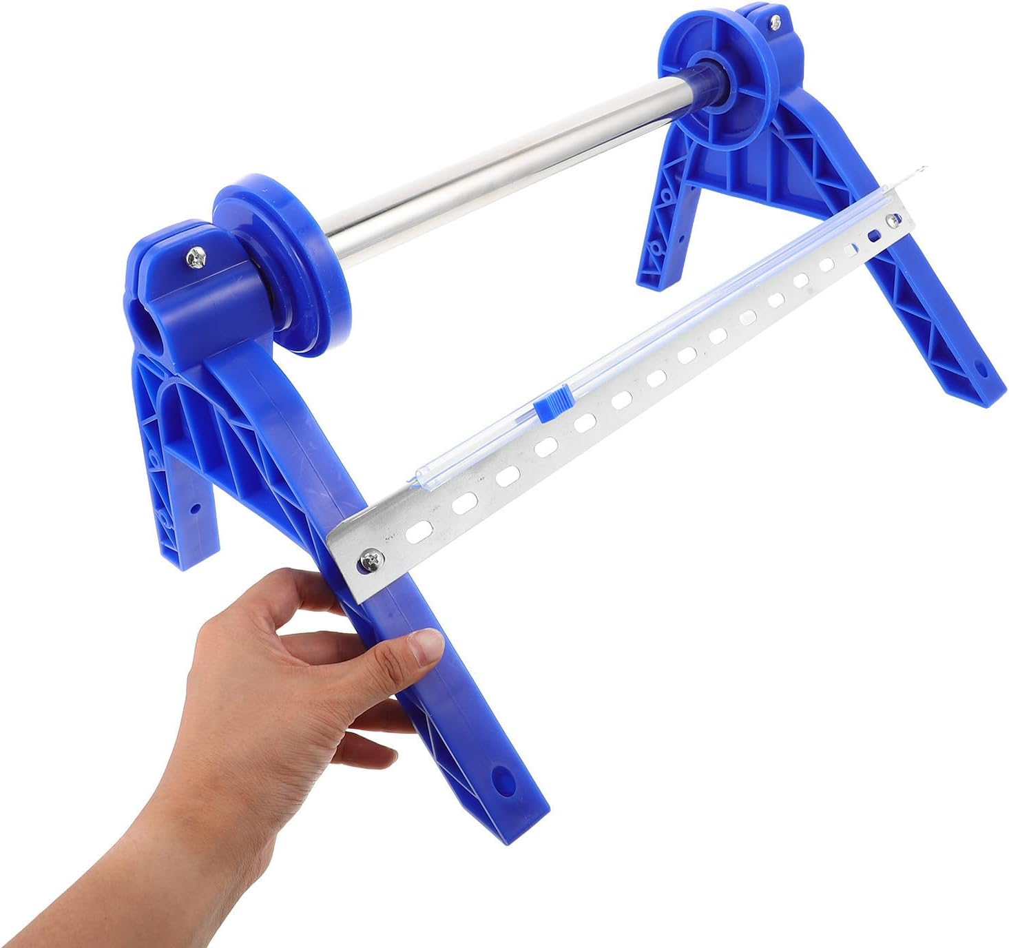 Manual Stretch Film Dispenser and Support Stand with Cutter Multifunctional Metal and Plastic Wrap Machine for Commercial Food Protection and Goods Packaging image 4