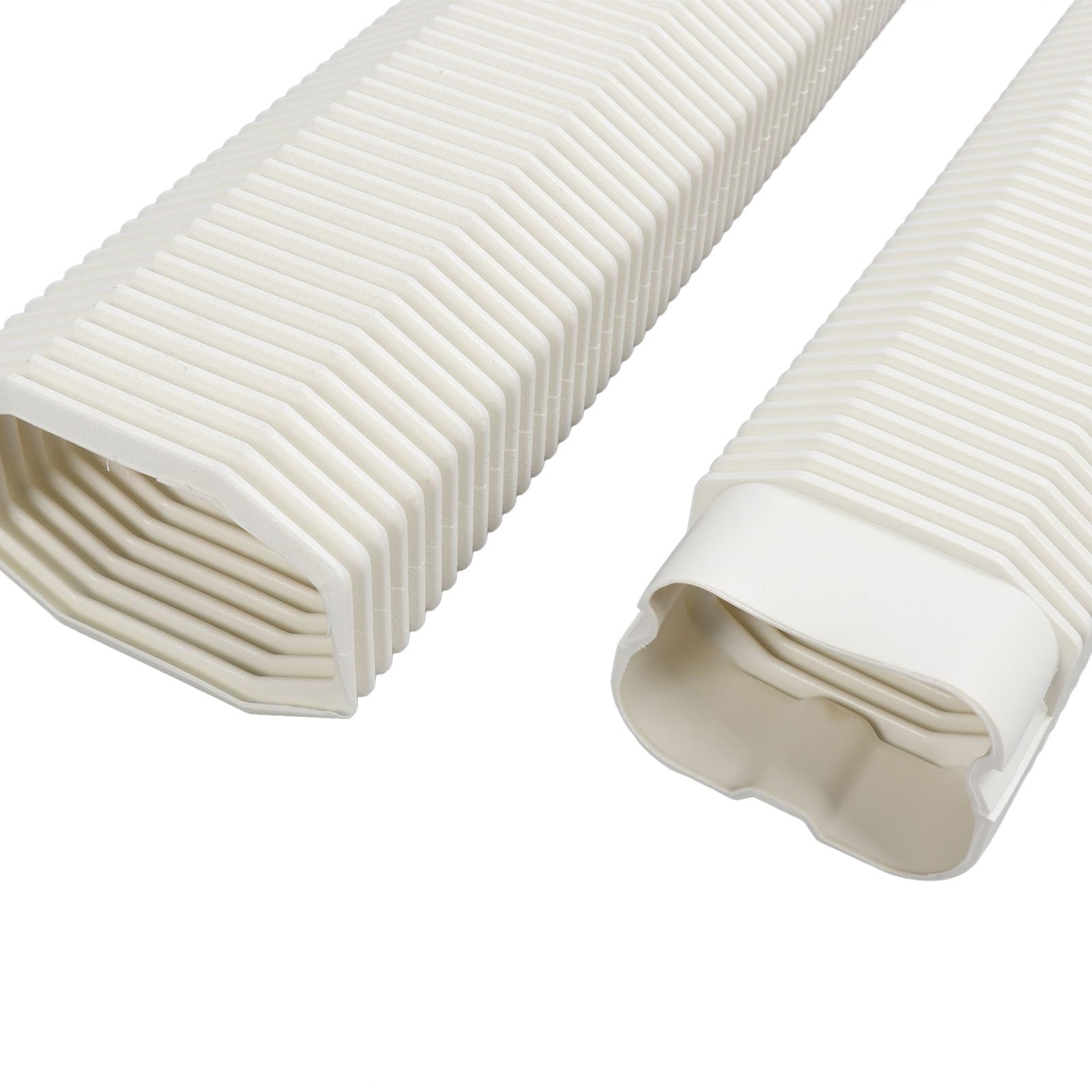 FTVOGUE Zestaw Osłon Rur PVC do Linii Pompy Ciepła Typu Mini Split, Dekoracyjny Zestaw Osłon Linii Klimatyzatora ze śrubami do Jednostek 1-5, Prosta Rura 31,5 cala.