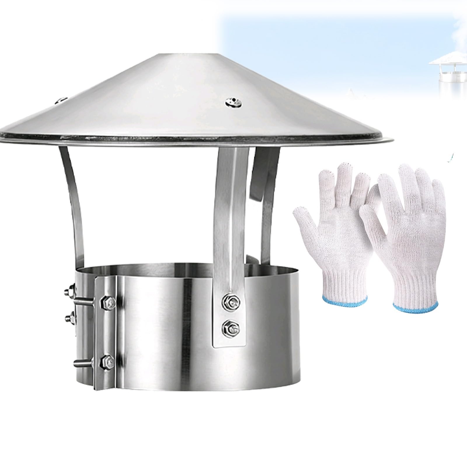 Chapeau de cheminée contre infiltration pluie toit couvercle de gaine 315mm