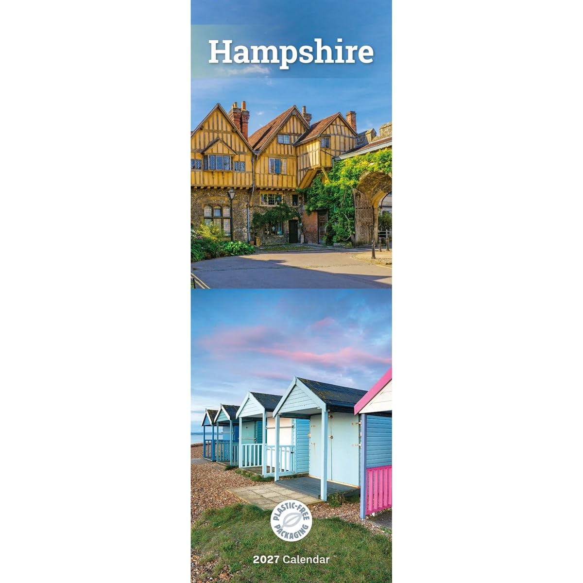 Carousel Worldwide Hampshire 2027 Slim Wall Calendar, 12-Month Calendar, Scenic County Photography
