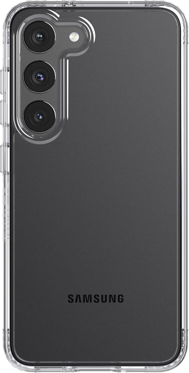 Tech21 Evo Clear for Samsung Galaxy S23 - Anti Yellowing Scratch Resistant with 12ft Drop Protection Clear Phone Case