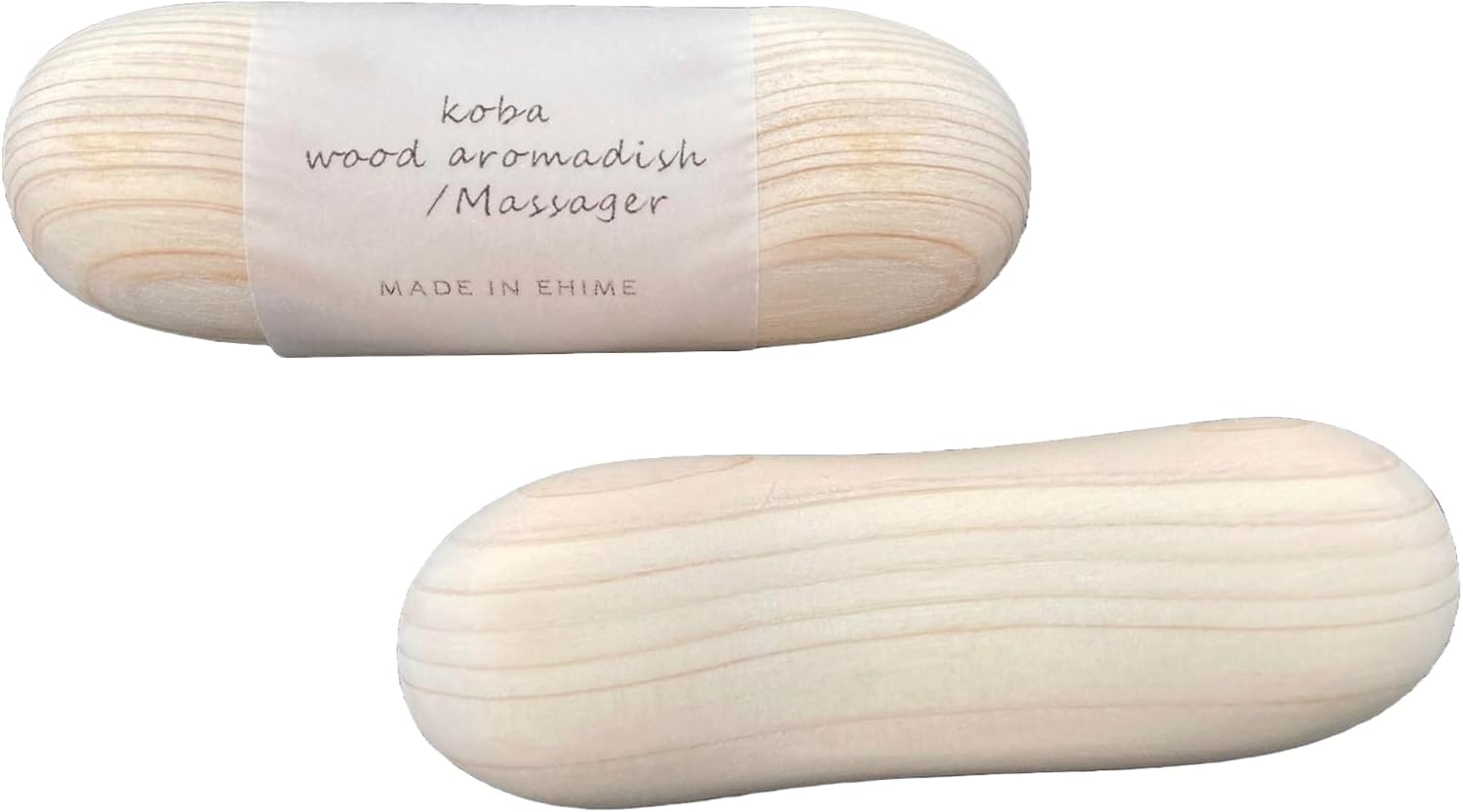 Masajeador y difusor de aromas de madera Hinoki - Hecho a mano