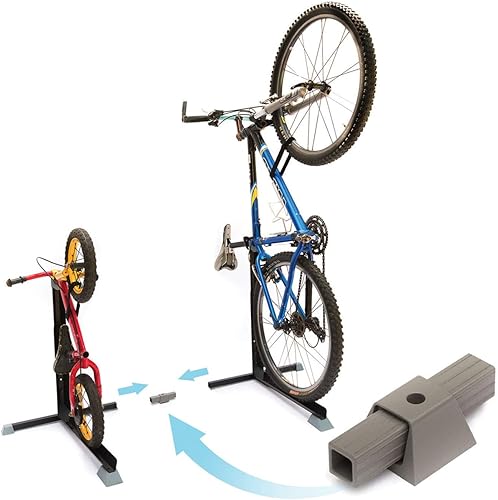 Miniatura 2 de Bike Nook Soporte para bicicleta, portátil y estacionario que ahorra espacio con altura ajustable, para almacenamiento de bicicletas en interiores