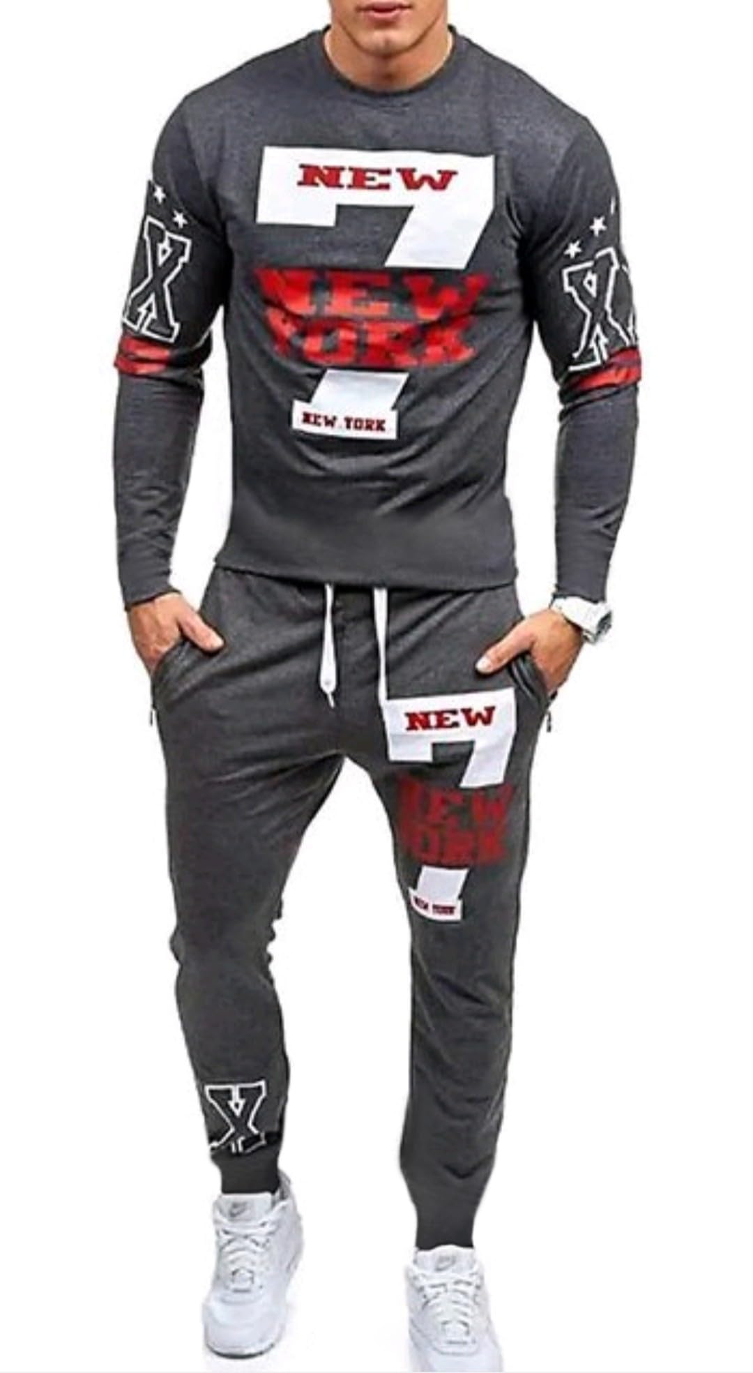 Men Cotton Blend Track Suit_BZ_7Darkgrey-picture-15