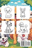 Süße Hundewelpen: Das Malbuch für Erwachsene und Kinder mit süßen Hundebabys zum Ausmalen zur Entspannung & Stressabbau