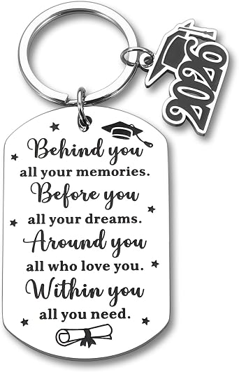 Class of 2026 Graduation Gifts for Girls Boys Senior 2026 Grad Keychain