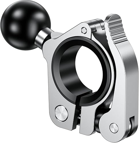 BRCOVAN Soporte de manillar de bola de aleación de aluminio de 1 pulgada para rieles de 05 a 126 pulgadas de diámetro montaje sin herramientas