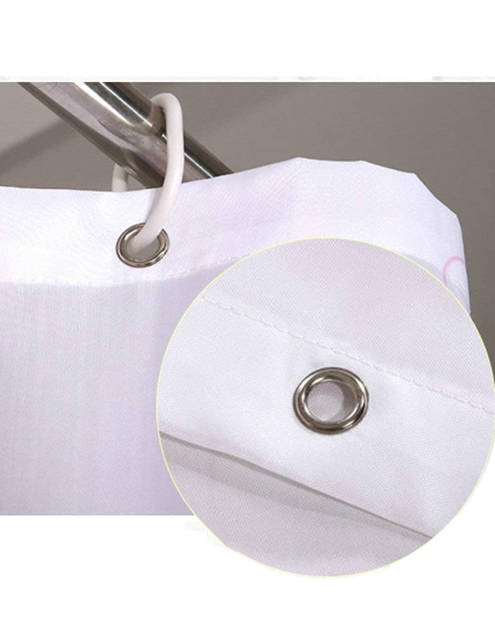 Mu Household - Cortina de ducha impermeable para baño, diseño de melocotón