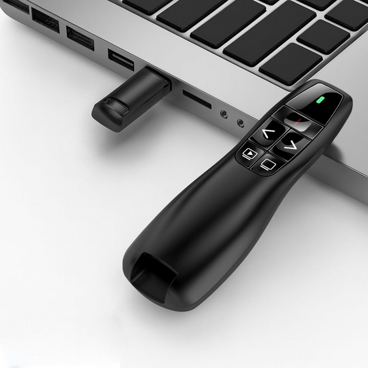 rts Latest Wireless Presenter Laser Powerpoint PPT Presenter Slide Changer Controller with USB Receiver Battery Indicator for