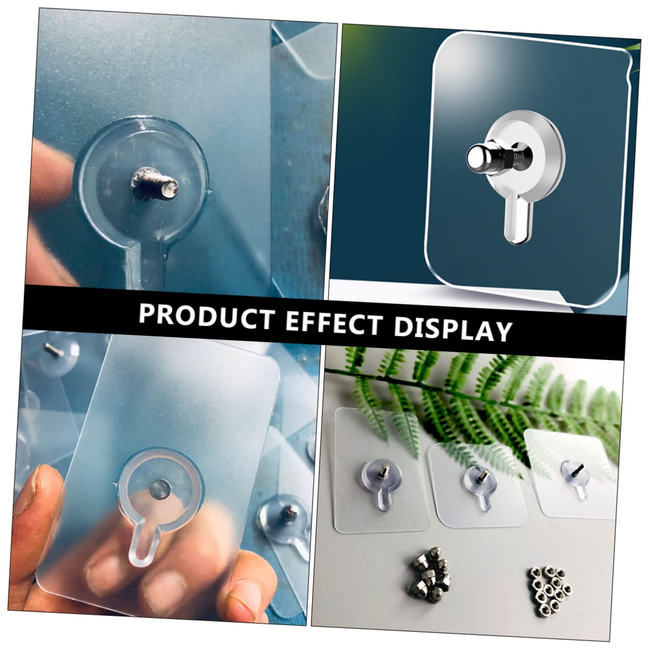 Abaodam 100piezas Ganchos Adhesivos Sin Rastro Para Decoración De Pared Adhesivos Multifuncionales Para Colgar Claves y Objetos Ligeros
