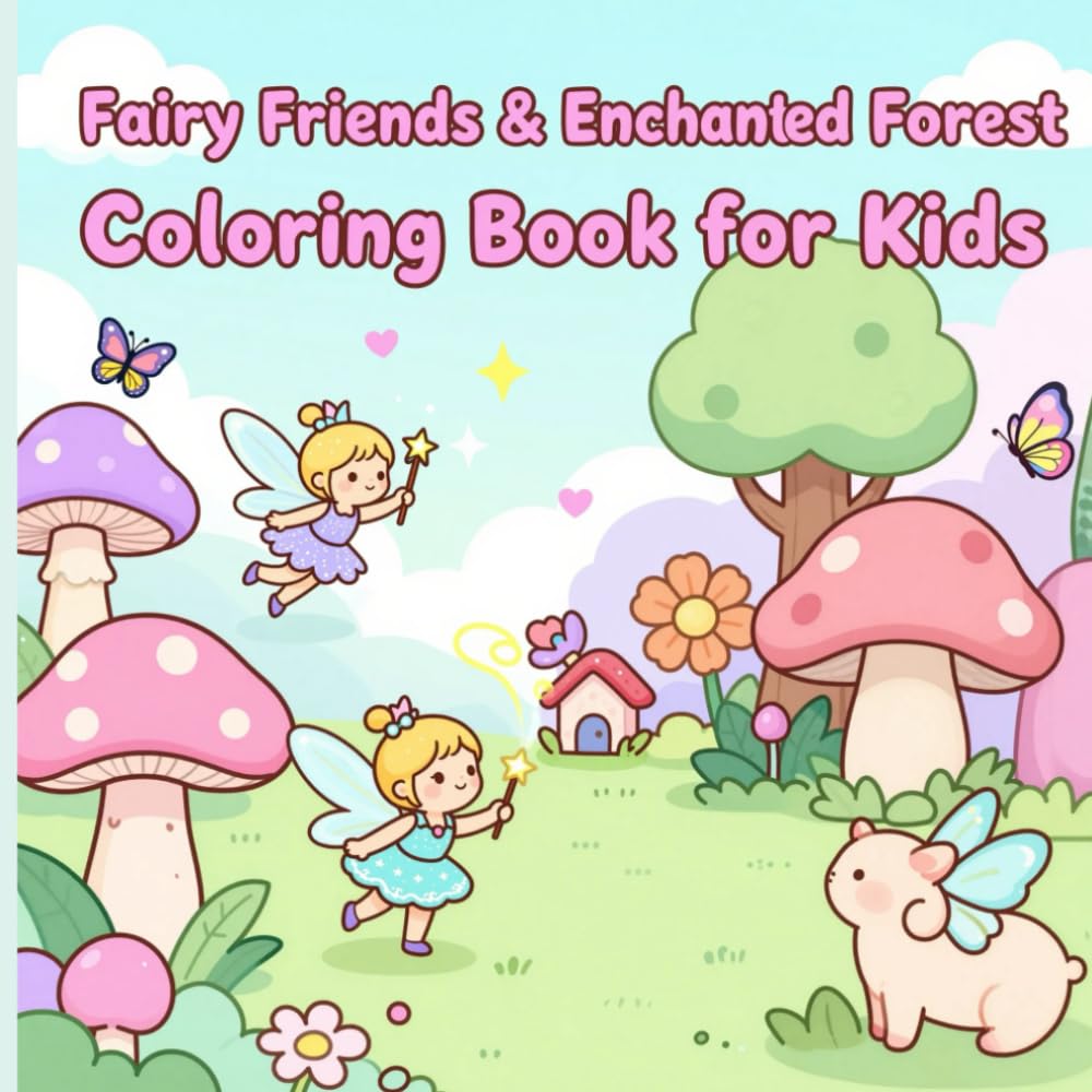 Fairy Friends & Enchanted Forest Coloring Book for Kids