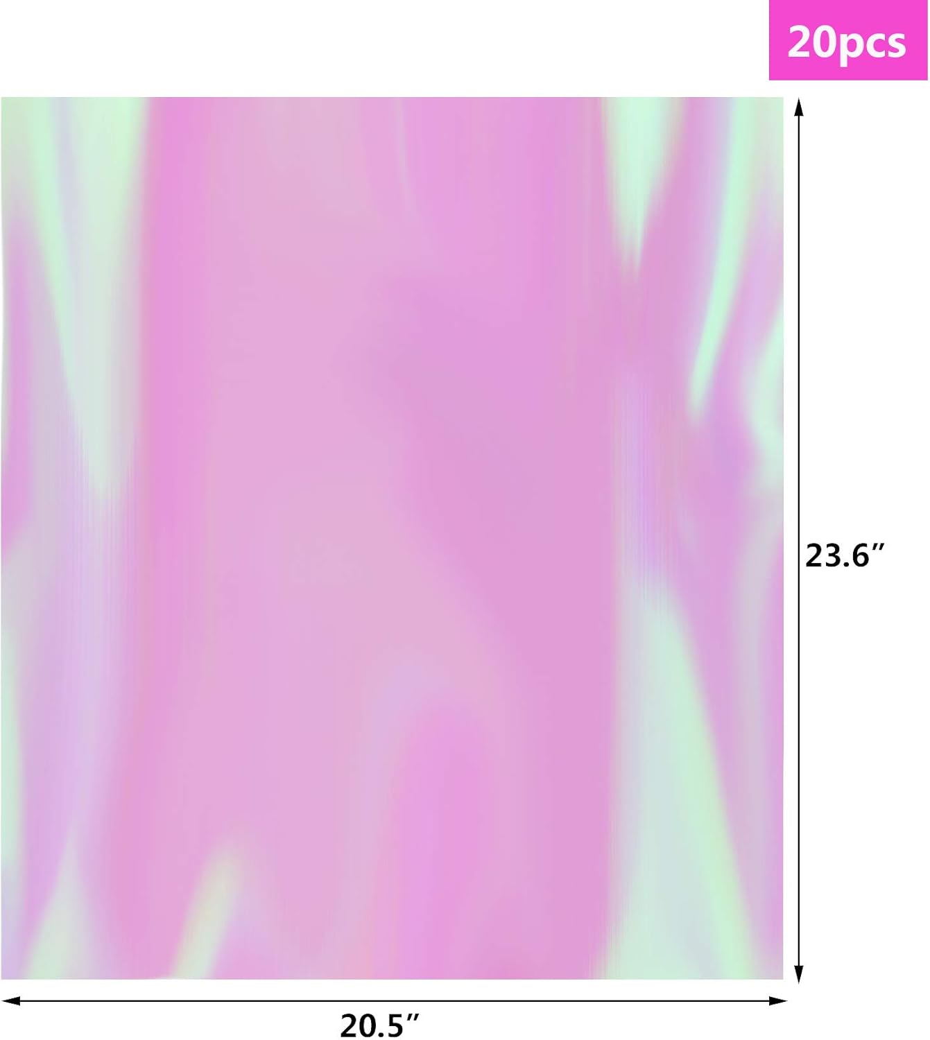 20pcs Cellophane Wrap Paper Clear Rainbow Color for Birthday Holiday Christmas Gift Candy Package Flower Wrapping 20.5" x23.6": Everything Else