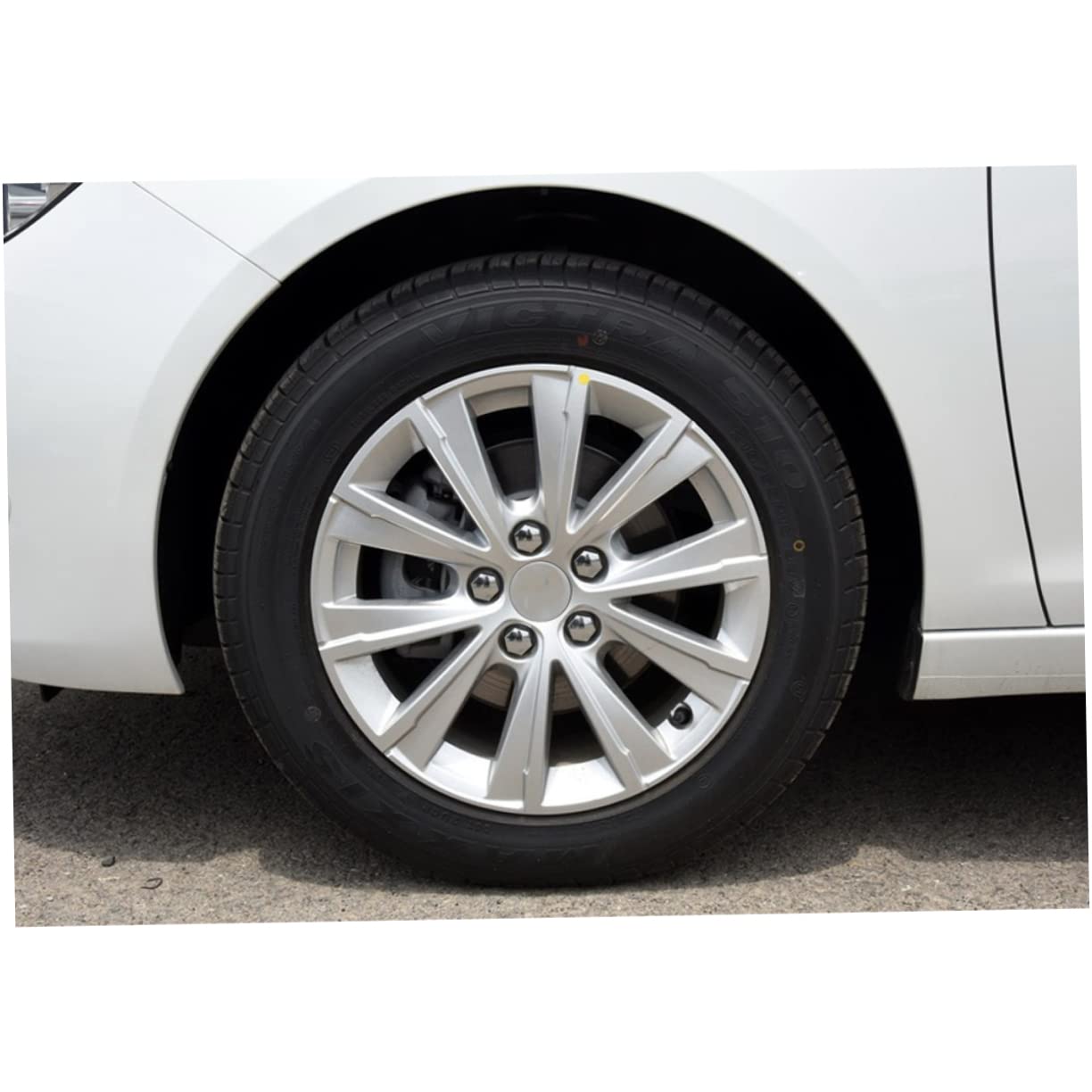 BRIGHTFUFU 10Pcs Silver Wheel Lug Nut Covers Bolt Protect Caps for Easy Fit Enhance Wheel Finish Durable Screw Protectors