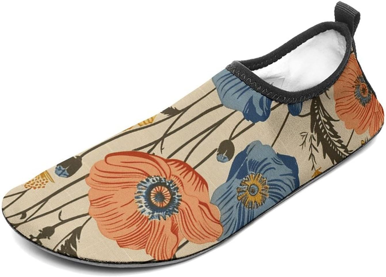 Water Shoes for Women Men Swim Beach Shoes Quick Dry Barefoot Aqua Shoes Blue Graphic Print Sport Shoes Hiking Shoes 7/8women,5/6men