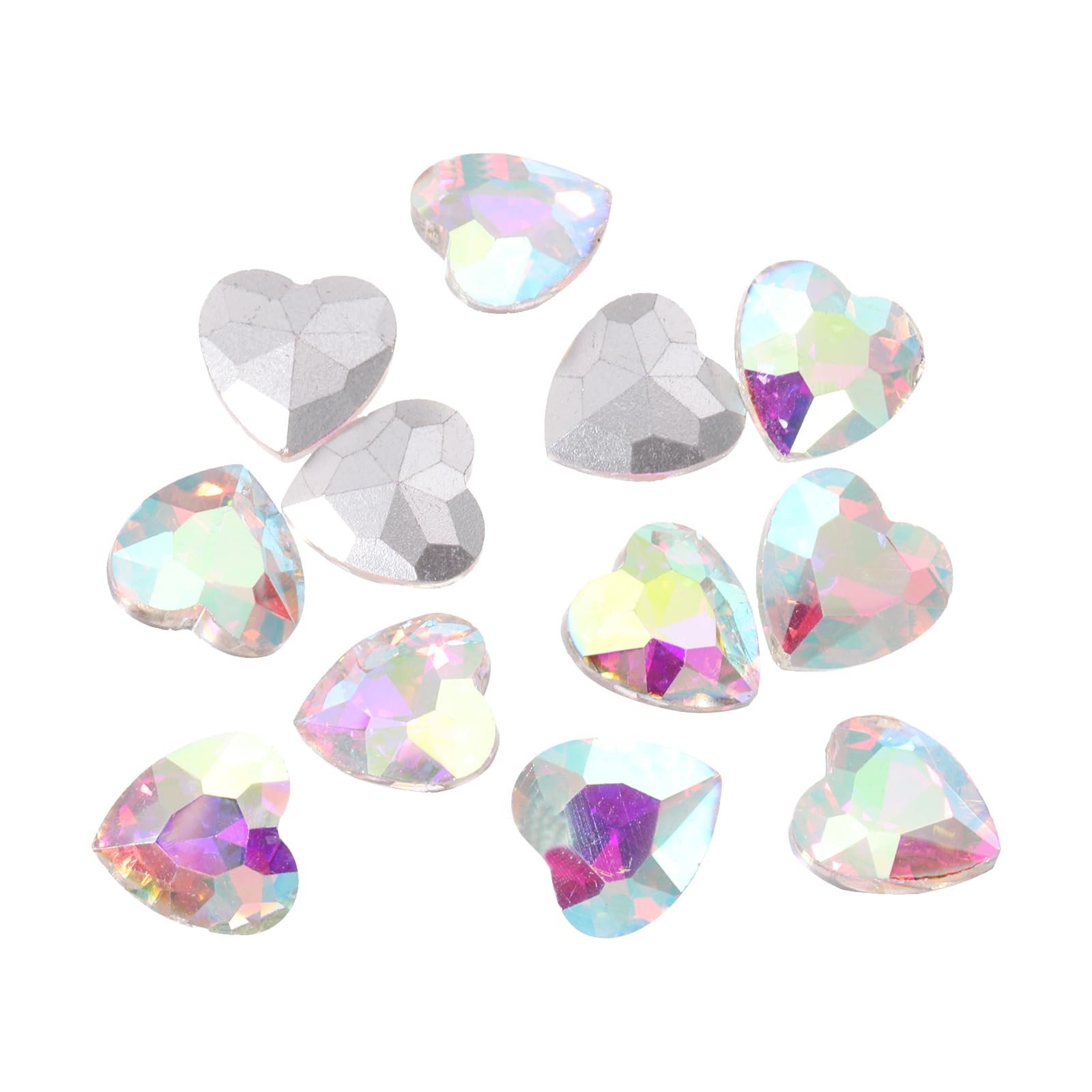 sourcing map 100 strass a forma di stella, in acrilico, 14 x 14 mm, con retro piatto, in plastica, per creazioni fai da te, pittura del viso, costumi