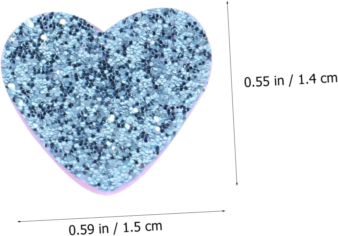 Beatifufu 200pcs Decorative Sequin Patches for Crafts Shiny Heart-Shaped Adornments for Clothing Accessories and Art Projects for Handmade Jewelry and Valentine Day Decor