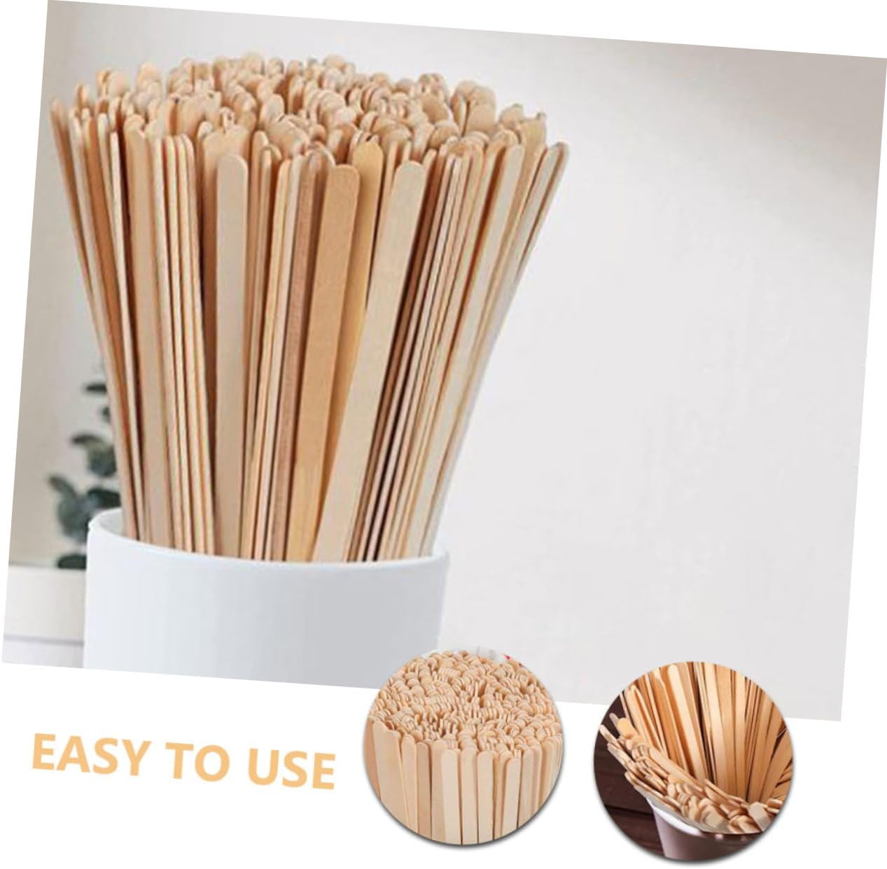 TEHAUX 500pcs Coffee Stirring Sticks Wood Drink Stirrers for Mixing for Cafes Restaurants and Everyday Use