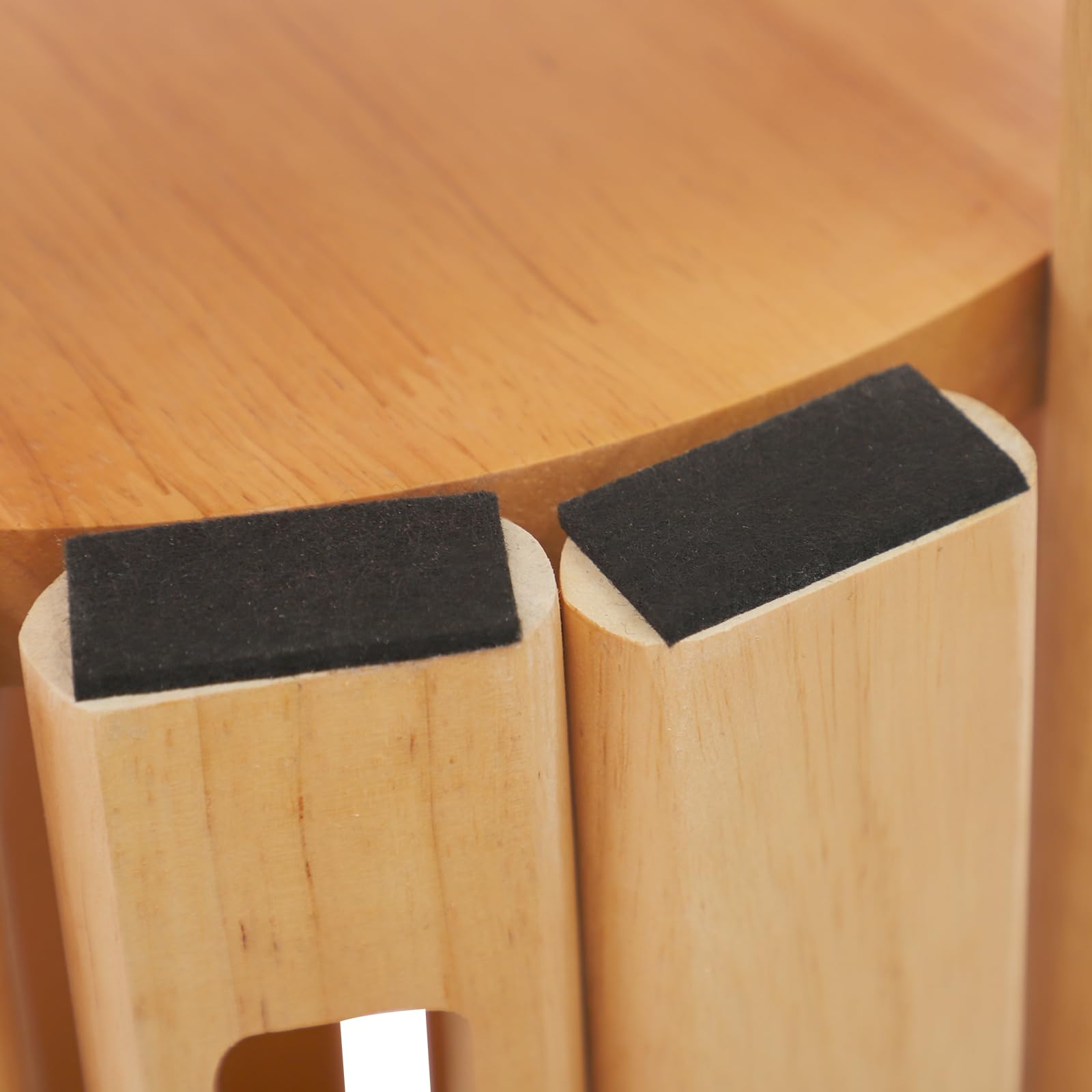 Set de 4 taburetes apilables, taburete de madera con ruedas, taburete para el comedor, mesita redonda, taburete apilable para el balcón para la cocina, dormitorio, sala de estar (color
