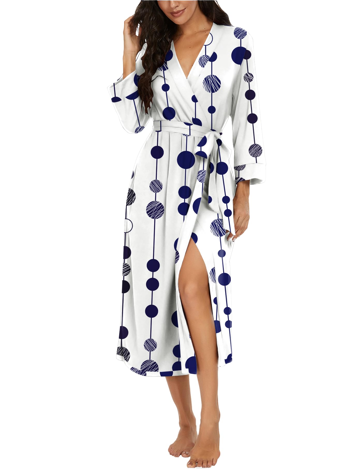 VINTATRE Robes for Women Long Knit Bathrobe XS-4XL