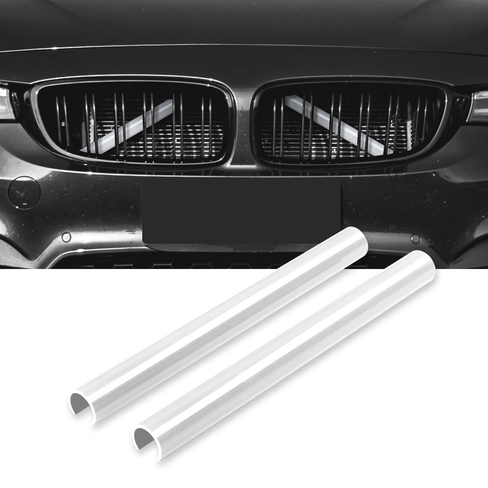 Inserti Griglia BMW Serie 3 E46 1998-2002 2 Porte | Decorazione Bandiera Tedesca Nero-rosso-oro | Accessori In ABS Facili Da Agganciare