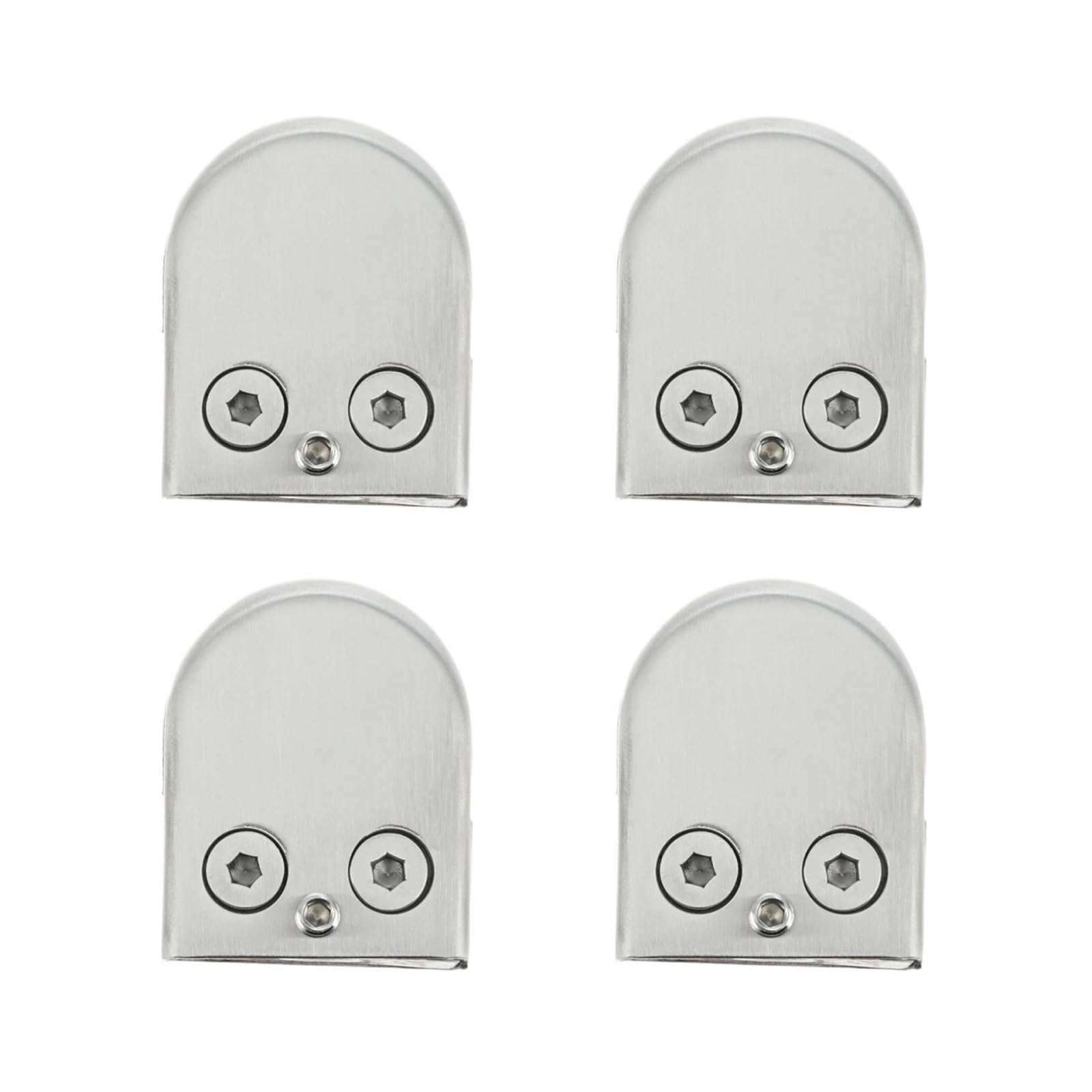Abrazaderas de vidrio de acero inoxidable 304 en pack de 4 piezas para paneles de 8 a 10 mm