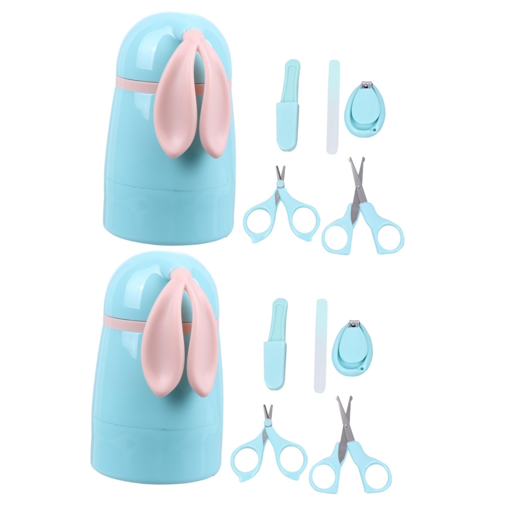 Abaodam 10pezzi Forbicine Per Unghie Da Ragazzo Ragazza Kit Manicure Con Strumenti Di Sicuri e Leggeri Per Ragazzo Ragazza Blu