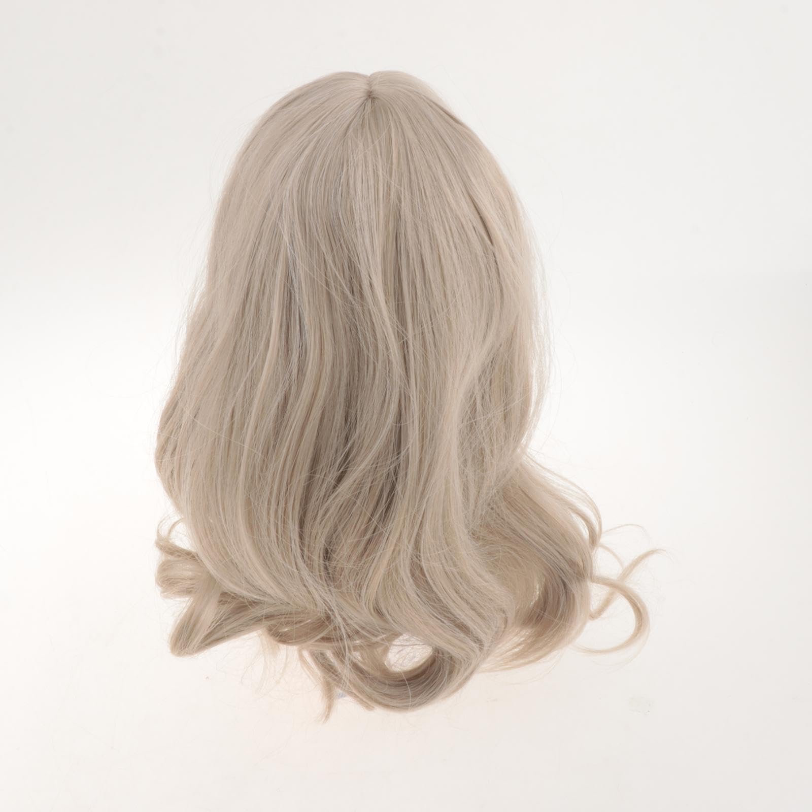 Sharplace 20 cm BJD Puppenperücke, lockiges Haar, handgefertigt, stilvoll, für die Puppenherstellung, für 33–36 cm Kopf, weiche Kostümteile,