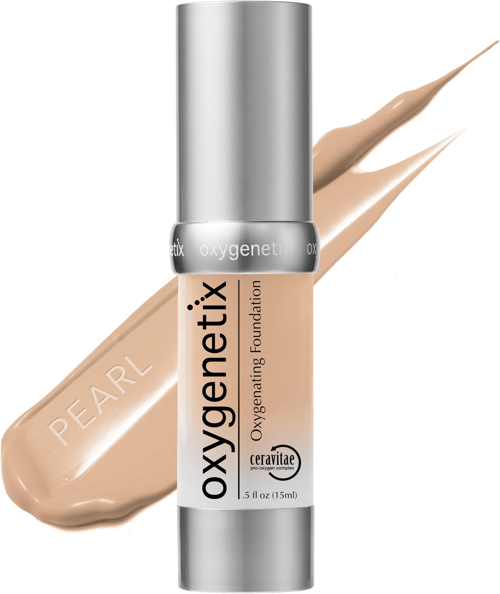 Oxygenating Foundation – Pearl | Breathable Makeup for Face | Buildable Coverage with Weightless Feel | Longwear Foundation for Women | Safe for Sensitive or Laser-Treated Skin