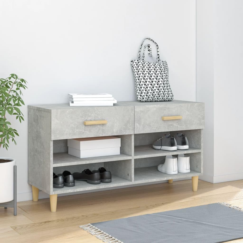 Armoire à chaussures 102 cm avec tiroirs et compartiments modulables gain de place