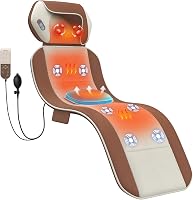 comrelax Fűthető teljes test masszázsmatrac hővel, hátmasszázs derékhúzással és relaxációval, állítható derékpánt, 4 mód, 6 halk motor 1