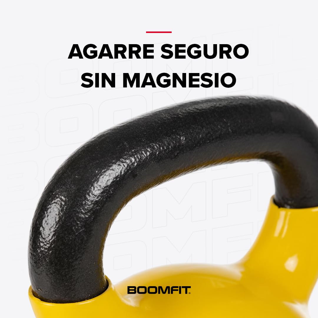 Kettlebell Vinilo BOOMFIT 4–30 kg – Pesa Rusa para entrenamiento funcional y fuerza total – Ideal para cross training en casa y gimnasio