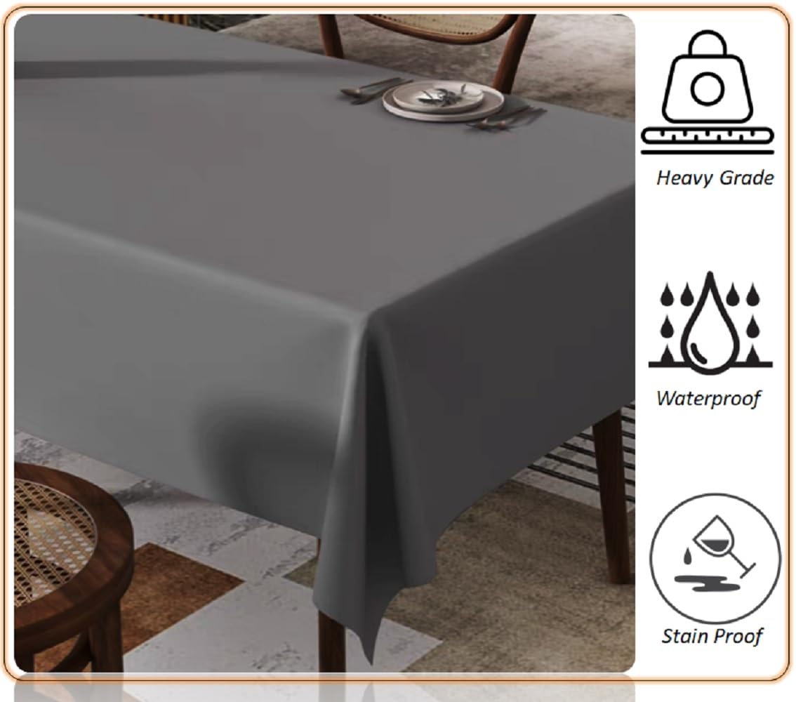 Olivia Rocco Waterproof Table Cloths Wipe Clean Tablecloth Rectangular Picnic Mat Stain Resistant Wipeable Tablecloths Polyester Washable Table Cover for Kitchen Dining Outdoor 145x200cm - Image 2