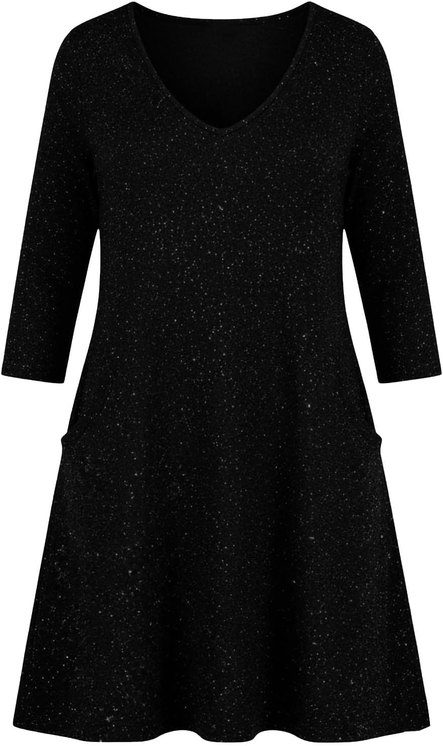 Cocktail Dresses for Women Elegant Long Sleeve V Neck A-Line Mini Dress 2026 Spring Summer Fashion Clothes