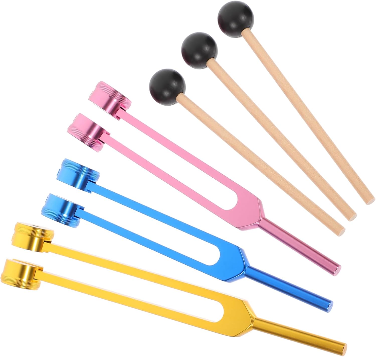 1Set Ear Cleaning Tuning Fork Nerve System Testing Kit with Forks for Chakra Healing Sound Therapy Durable Ear Tool