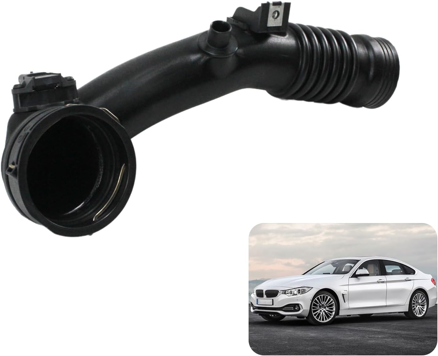 13717609811 SK121304 Air Charge Turbo Induction Pipe w/Sensor Compatible with 2011-2017 BMW 535i, 535i GT, 535i GT xDrive, 535i xDrive, 640i, 640i xDrive, 740Li, 740i, ActiveHybrid 5 & 7, X5, X6 etc