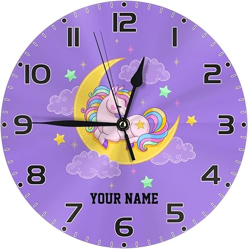 Vista 38 de Reloj de pared de llama de béisbol personalizado para habitación de niños, reloj de pared personalizado con nombre de niño, regalo de cumpleaños