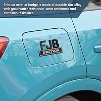 Vista 6 de FJB Edition Emblema de coche, letras 3D FJB Car Edition Emblema, calcomanía 3D con letras en relieve para parachoques, calcomanías 3D, letras
