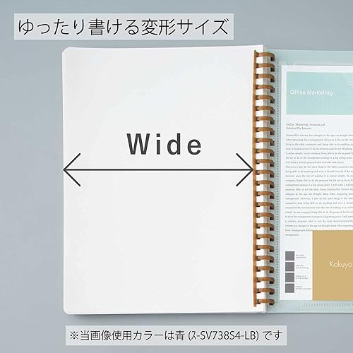 Miniatura 4 de KOKUYO Sooofa - Cuaderno gráfico de 7.2 x 5.5 pulgadas, cuaderno de anillo suave para mujer, cuadrícula de 0.157 in, 80 hojas perforadas, color