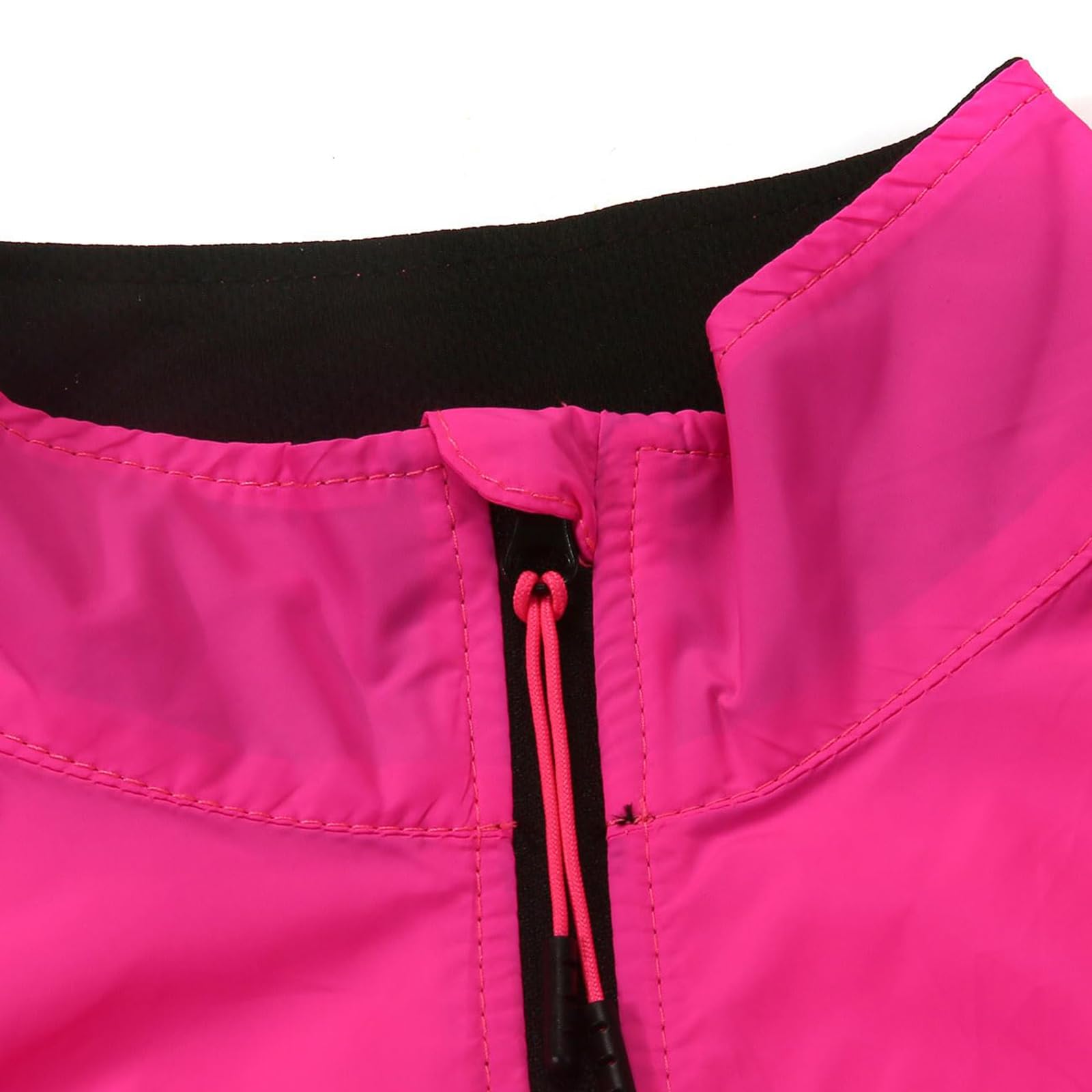 Damska lekka kamizelka rowerowa Odzież wierzchnia Wodoodporny kołnierz ze stójką Softshell Running Gilet Odblaskowa bezpieczna kurtka bez rękawów z kieszeniami na zamek do jazdy,Pink-S