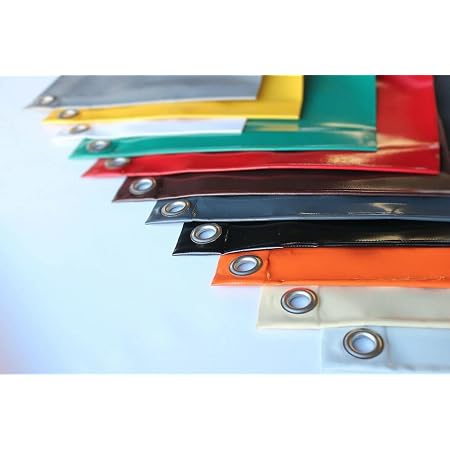 Exklusives Mattes PVC Mit Saum Und Ösen Alle 100cm, Dunkelgrau