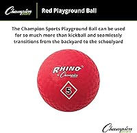 Vista 30 de Champion Sports Playground Ball – High-Bounce 2-Ply Construction, Durable Red Ball for Throwing, Catching & Kicking - Multiple Sizes