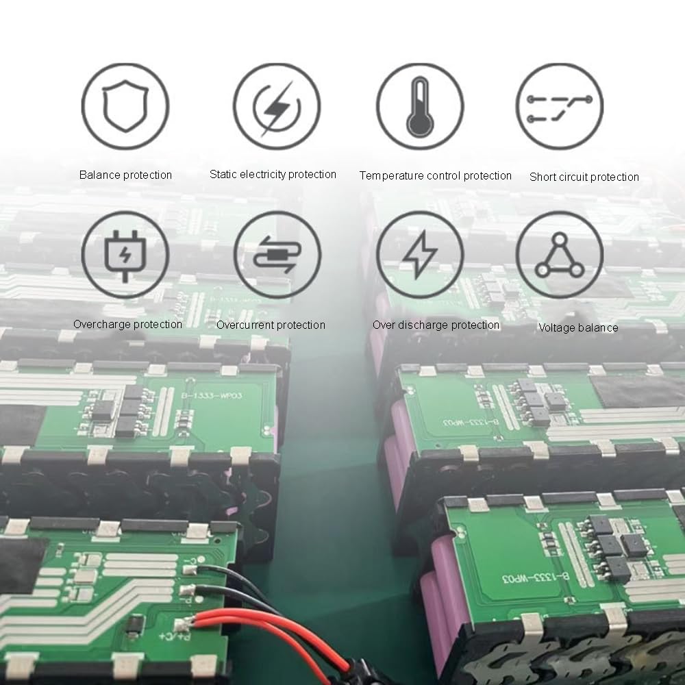 Batterie LiFePO4 per transpallet Elettrico da 24 V 20 Ah e 36 Ah, Batteria per Carrello elevatore con Maniglia da 48 V 20 Ah per carico e Scarico