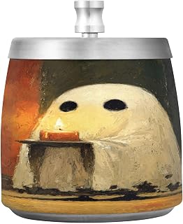 Candle Ghost Ashtray with Lid for Cigarettes Outdoor Stainless Steel Ashtrays Odorless Windproof for Home Office Patio Balcony