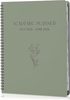 Aesthetic 2025-2026 Academic Planner - A Beautiful 8.5" x 11" Daily Planner for Women or Men with Weekly & Monthly Spreads For The 25-26 School Year - Runs From July 2025 - June 2026