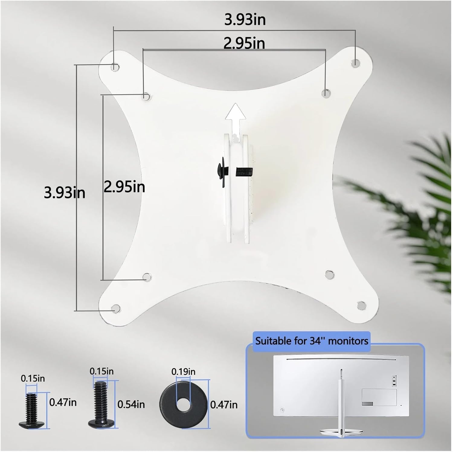 VESA Wall Mount Adapter，Compatible for Samsung C34F791WQ C34J791WT 34" CJ79 CF791 Curved Monitor BN96-41711C Adapters Bracket Support Accessories(Black wall Mounted)